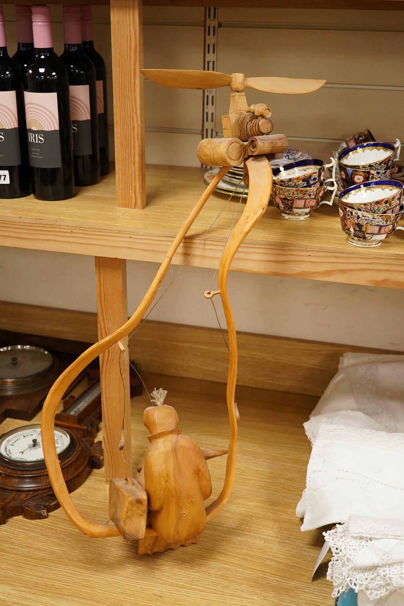 A cut glass chandelier